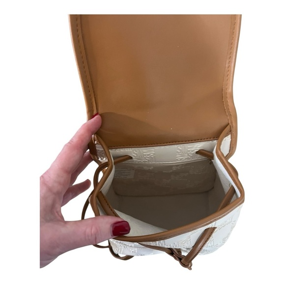 Steve Madden Tan and Cream Backpack with Textured Leather - Picture 5 of 5